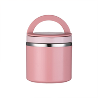 Boîte à lunch universelle en acier inoxydable pour les employés de bureau Boîte à lunch à double poignée scellée à une couche Boîte à bento portable pour tasse à soupe