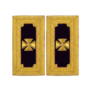Epaulette de Hombro para Abrigo Masónico de los Caballeros Templarios, Bordado en Hilo Dorado y Negro, Estilo Antiguo Gran Comandante - Product Image 1
