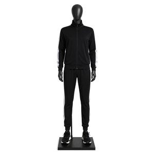 Ensemble de survêtement noir pour femme, vêtements de sport personnalisés, veste zippée, pantalon de jogging, tenue d'entraînement athlétique, vêtements de sport, vente en gros - Product Image 6