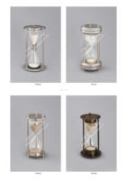 Sablier moderne fait main avec sable blanc et métal pour décoration de mariage, anniversaire, hôtel, bureau, maison, centre de table, articles cadeaux