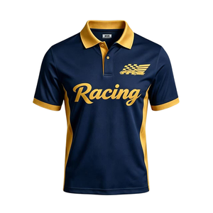 Polo d'équipe de course personnalisé respirant à manches courtes, entièrement sublimé, séchage rapide, uniforme de personnel de box pour le sport automobile, vente en gros OEM - Product Image 4