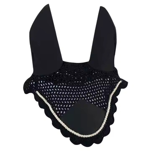 Couvre-oreilles respirant personnalisé en laine peignée pour chevaux, écologique, imperméable, coupe-vent, léger, en polyester, avec protection souple pour l'avant inférieur des oreilles - Product Image 3