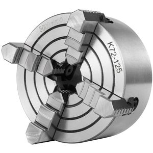 Mandrino per tornio K72-125 da 5 pollici a 4 griffe in ghisa con griffe indipendenti reversibili in metallo, intervallo interno 0,276 - 2,244 - Product Image 5