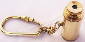 Mini porte-clés télescope en laiton poli, style marin vintage, petit porte-clés de poche, porte-clés maritime antique - Product Image 4