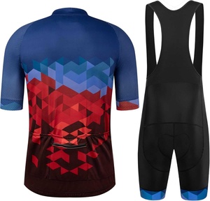 Ensemble maillot et short de cyclisme unisexe personnalisé, respirant, à manches courtes, tenue de vélo pour équipe - Product Image 2
