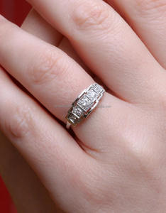 Princess Cut Lab Grown Diamond Compromiso Anillo de bodas IGI Certificado 14K Oro blanco para mujeres Joyería de fiesta - Product Image 1