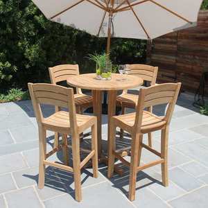 Chaise de bar d'extérieur en teck de qualité supérieure avec un design élégant pour les hôtels, les villas et l'hôtellerie, exportateur de meubles - Product Image 2