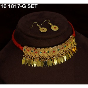 Elegante Juego de Collar Choker Dorado Árabe para Mujer, Joyería Nupcial Tradicional de Oriente Medio, Estilo Dubái, Joyería de Lujo - Product Image 3