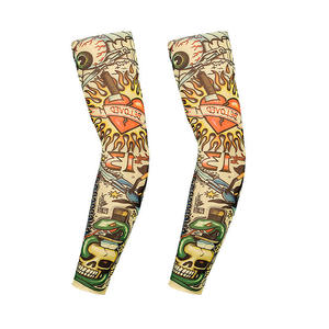 WARPRO INDUSTRY Mangas de Ciclismo con Estampado de Tatuajes Japoneses, Transpirables, Protección Anti-UV, Unisex, Estilo Yoga para Adultos, 100% - Product Image 5