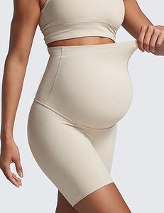 Shorts de yoga de maternité sans couture personnalisés pour femmes, taille haute, coupe ajustée, style cycliste, pour la grossesse - Product Image 2