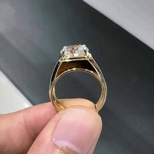 Diamant cultivé en laboratoire très demandé, plaqué or jaune 14 carats, rhodié, certifié IGI, pour homme, style vintage, mariage, fiançailles, 5 carats VS1 - Product Image 1