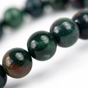 Natural Bloodstone 8mm Round Gemstone <b>Stretch</b> <b>Bracelet</b> Crystal Beaded <b>Bracelet</b> Wholesale Supply - Product Image 5