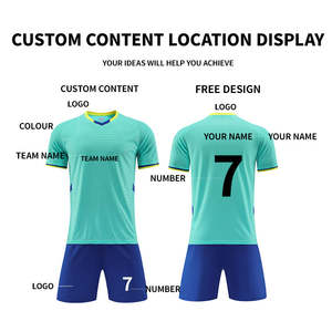 Conjunto de Camisetas de Fútbol Unisex Personalizadas al por Mayor, 100% Poliéster, Estilo Top, Impresión de Logotipo, Diseño de Sublimación para Adultos, Ligeras - Product Image 4