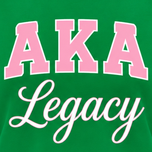 Sudadera Elegante Verde para Mujer con Cuello Alto, Diseño Personalizado con Letras Griegas Rosas, Manga Larga, para Uso Casual y de Sororidad - Product Image 6