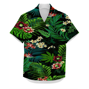 Chemises de golf hawaïennes personnalisables OEM à prix de gros, anti-rides, imprimées par sublimation, à motifs unis, pour la plage - Product Image 4