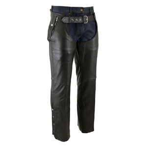 Couvre-jambes en cuir de vache véritable pour hommes, conçus pour l'équitation, construction robuste, style western cowboy, cuir vieilli - Product Image 4