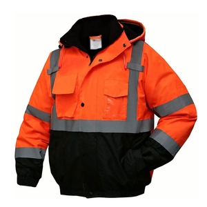 High Visibility Safety Workwear Industrial Work <b>Jacket</b> Reflective Safety Workwear Safety <b>jacket</b> for <b>men</b> - Product Image 2