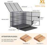 Robuster XXL Outdoor Klassischer Hundekäfig auf Rädern Großer Metall-Pulverbeschichteter Zwinger für Große Hunde Alle Jahreszeiten