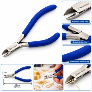 Heavy Duty Micro Slim <b>Side</b> <b>Cutter</b> Pliers – Precision Flush Wire <b>Cutter</b> | A+ Grade Stainless Steel Lightweight Jewelry Cutting - Product Image 6