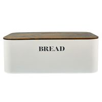 Ensemble de boîtes de cuisine en métal, 5 pièces, noir, avec couvercles en bambou, contenants de rangement pour pain, sucre, café, thé, biscuits