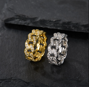 Bague Éternité Chaîne Massif en Or Massif 9K 10K 14K 18K avec Diamant de Laboratoire Rond Brillant Couleur DEF Clarté VS VVS - Product Image 3