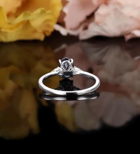 Bague de fiançailles en argent sterling 925 plaqué or rose Alexandrite, pierre précieuse à changement de couleur, bijoux élégants pour mariage et fête - Product Image 2