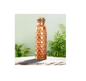 Botella de agua 100% de cobre puro de 34 oz, recipiente ayurvédico extra grande de cobre puro para beber, beba más agua, botella de 1 litro. - Product Image 6