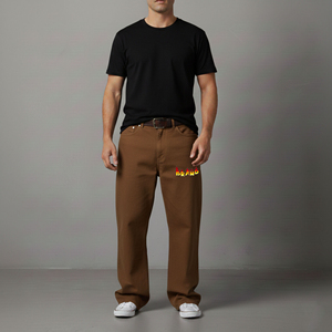 Jeans de Hombre de Corte Holgado Estilo Streetwear 2026, Transpirables, Nuevo Estilo, Venta al Por Mayor - Product Image 1