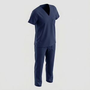 Light Weight Fashion Women Wholesale Professional Women's Nurse Doctor Uniform V-neck <b>Scrub</b> Jogger Suit Medical <b>Scrubs</b> <b>Set</b> - Product Image 3