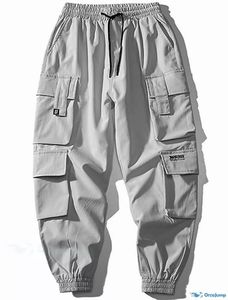 Pantalones Cargo Hip Hop con estilo para hombre con cintura elástica, duraderos y prácticos para la comodidad durante todo el día - Product Image 2