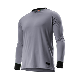 Camiseta Deportiva de Manga Larga para Hombre, 100% Algodón, Antiarrugas, Absorbe la Humedad, Transpirable, para Entrenamiento de Primavera, OEM - Product Image 5