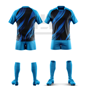 Ensemble de maillots et shorts de rugby personnalisés, respirant, à séchage rapide, écologique, antibactérien, vêtements de sport athlétiques pour les clubs - Product Image 2