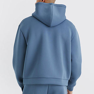 Fabricants de sweats à capuche unis et vierges, streetwear, en molleton 100% coton épais, sweats à capuche personnalisés 400 g/m², coupe courte, pour hommes et femmes - Product Image 4