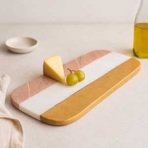 Planche à découper en marbre élégante et durable, compatible lave-vaisselle, disponible en formes rectangulaires/rondes/ovales/carrées pour les maisons modernes - Product Image 6