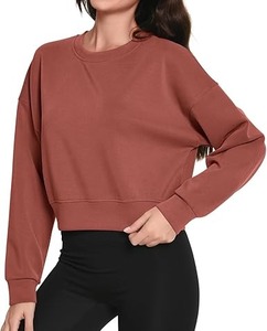 Sweat-shirt décontracté pour femme 2026, à manches longues, col rabattu uni, demi-zip, style mode - Product Image 1