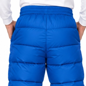 Men Padded Puffer <b>Trouser</b> Casual Pants Quilted Design Full Length Padded Style Winter <b>Elastic</b> <b>Waist</b> Drawstring Windproof <b>Trouser</b> - Product Image 5
