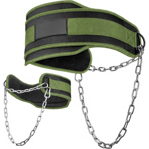 Ceinture de musculation en néoprène EVA avec chaîne pour haltérophilie, tractions, powerlifting, musculation, entraînements, améliore la force et les gains musculaires - Product Image 1