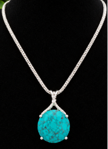 Collar con Colgante de Serpiente Chapado en Oro de Plata 925 con Turquesa, Precio Mayorista, Joyería de Alta Calidad para Boda o Piedra de Nacimiento de Mayo - Product Image 4