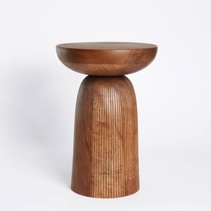 Artisan <b>Wooden</b> Side Table Handmade Accent Furniture Stand <b>With</b> Unique Details Premium Finish For Contemporary Home - Product Image 1