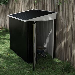 Casetta Porta Attrezzi in Metallo 4x6ft con Serratura e Prese d'Aria per Facile Montaggio - Product Image 2