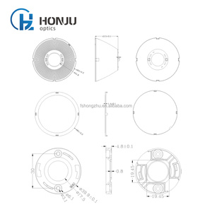 Honju 83 Mét đường kính aspheric quang học <span class=keywords><strong>Led</strong></span> nhựa Ống kính phản xạ ánh sáng đường phố COB <span class=keywords><strong>LED</strong></span> PC Vòng phản xạ - Product Image 5