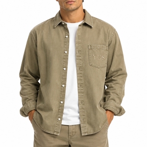 Chemise en denim de coton personnalisée pour homme, couleur personnalisée, tissu en coton twill doux, matière respirante, coupe confortable, manches longues pour homme - Product Image 1