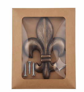 Antique Bronze Fleur De Lis <b>Curtain</b> Wall <b>Hook</b> Metal Decorative Clothing Hanger Single <b>Hook</b> Drill Installation - Product Image 6