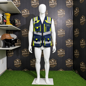 Chaleco de Trabajo de Construcción con Bolsillos Grandes, Diseño Básico, Precio Económico, Personalizado, al por Mayor, Chaleco de Seguridad Reflectante con Bolsillo - Product Image 4