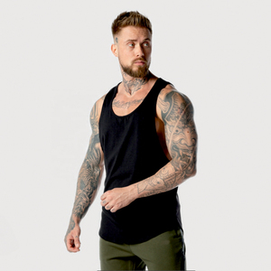 Débardeurs sportifs pour hommes à col rond personnalisés pour l'été avec boutons, sans manches, séchage rapide, respirants, écologiques - Product Image 2