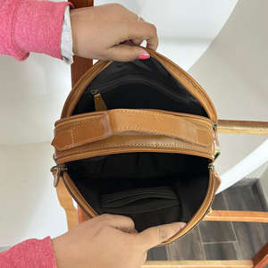 Nuevo Bolso de Hombro Redondo de Cuero Vacuno Hecho a Mano, Estilo Bohemio, para Mujer, Estilo Vaquero, Regalo para Ella - Product Image 6