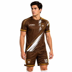 Professional <b>Soccer</b> Kit Set for Men and Youth, Breathable Athletic Jersey and Shorts, Perfect for Football Training Matches - Product Image 1
