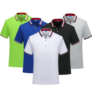 เสื้อทำงานผู้ชายผ้าฝ้าย 100% ระบายอากาศได้ดี ปักโลโก้ตามแบบ OEM พิมพ์ลายสกรีนสีพื้นเข้าชุด - Product Image 6