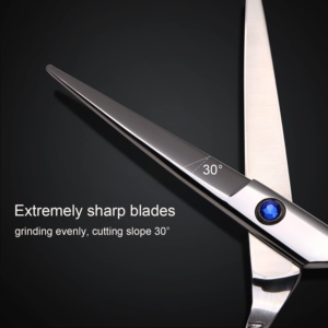 Tijeras de Peluquería Profesionales de Acero Inoxidable, con Mango Largo para Diestros, para Salón de Belleza, OEM - Product Image 4