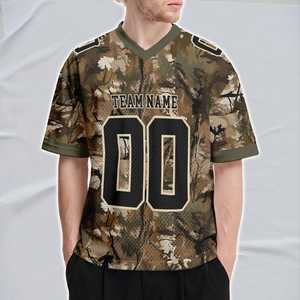 เสื้อฟุตบอลสีดำครีมโอลีฟแบบกำหนดเองได้ พร้อมชื่อและหมายเลขส่วนตัว ชุดยูนิฟอร์มทีมกีฬาทางยุทธวิธีสำหรับผู้ชาย เป็นมิตรกับสิ่งแวดล้อม แห้งเร็ว - Product Image 3